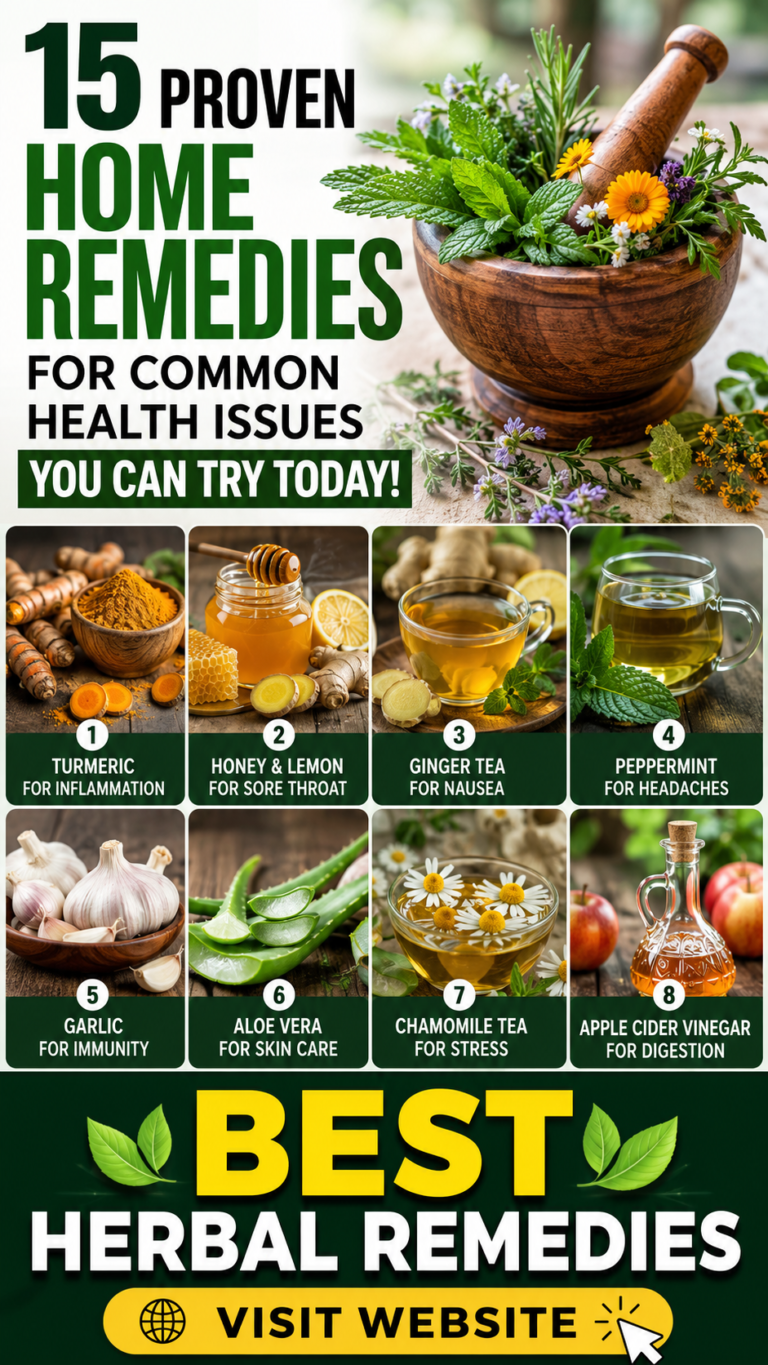 15 Proven Home Remedies for Common Health Issues You Can Try Today